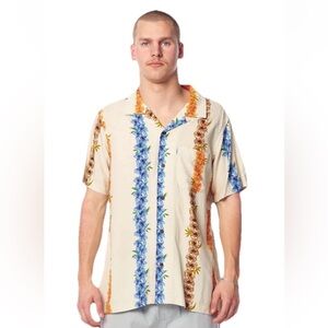 M/SF/T MISFIT Mens Candle Kings SS Short Sleeve Button Down Shirt M Hawaiian